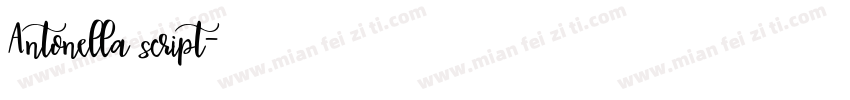 Antonella script字体转换